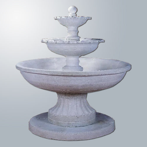 Elegant Three-Tier Outdoor Water Fountain by Porta Marina