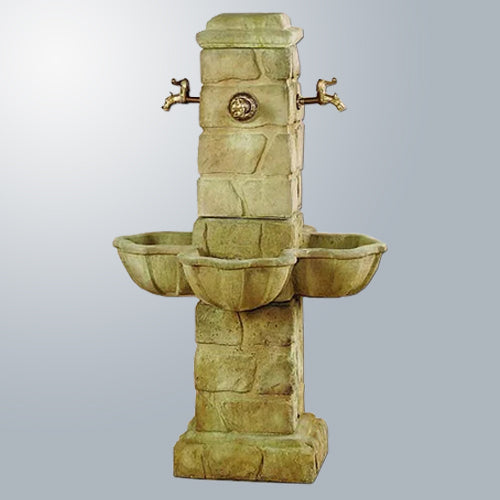 Elegante Fontana da Giardino Quattro Rustichella con 4 Zampilli