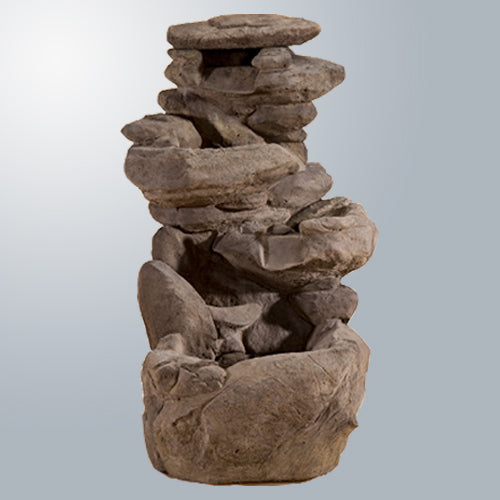 Tranquil Rock Falls Water Fountain