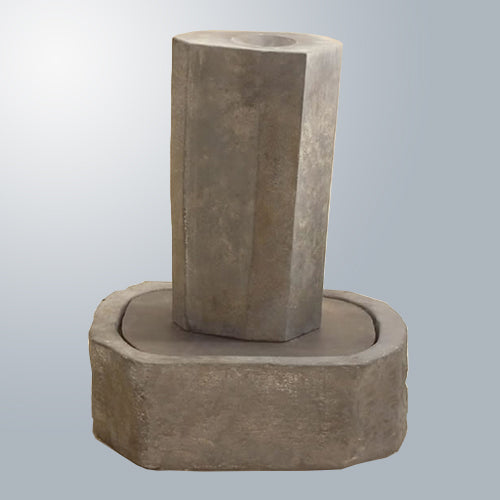 Elegant Short Rock Pillar Water Fountain