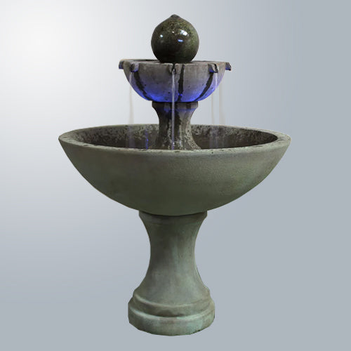 Elegant Ronde Two-Tier Fountain for a Serene Outdoor Ambiance