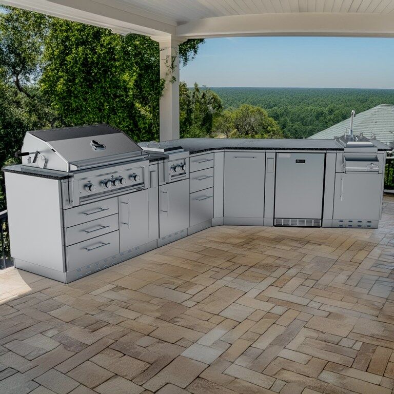 Sunstone Grills THE SAVANNA 16FT Outdoor Cabinet Package with 60° Angle – SCPSAVANNA16