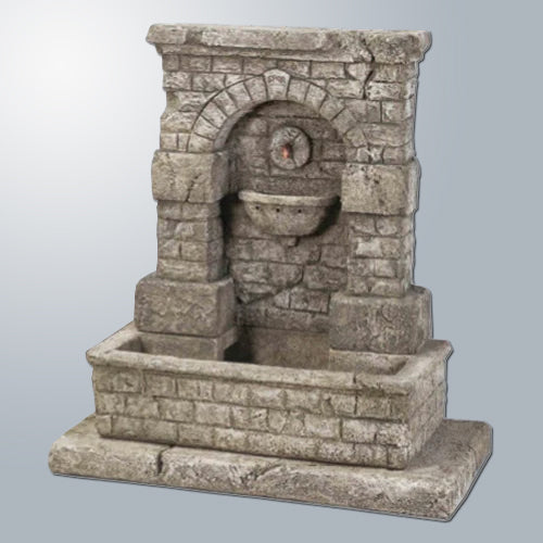 Elegant SPQR Outdoor Fountain with Scenic Steps