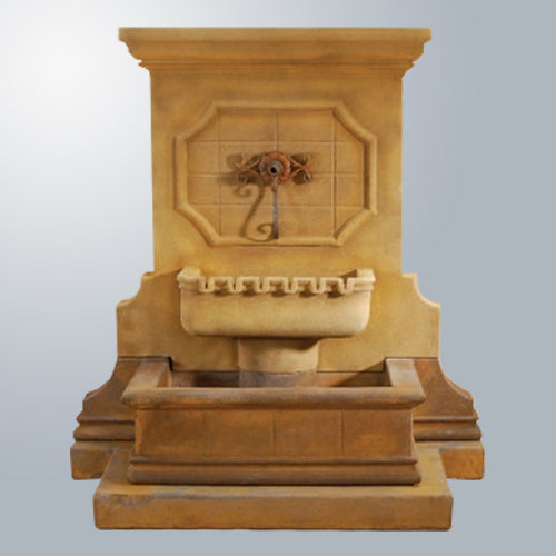 Elegant Savonna Wall Fountain with Convenient Step for Easy Water Access