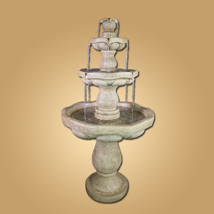 Elegant Three-Tier Serenus Fountain