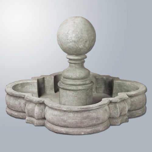 Elegant Sfera Sphere Stone Outdoor Water Fountain for Serene Spaces