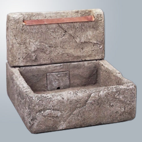 Elegant Shallow Cistern Fountain with Exquisite Copper Overflow