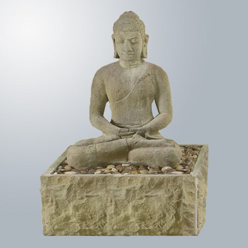 Serene Sitting Buddha Water Fountain