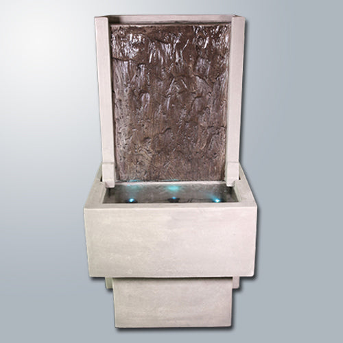 Elegant Slate Fountain with Impressive Tall Base