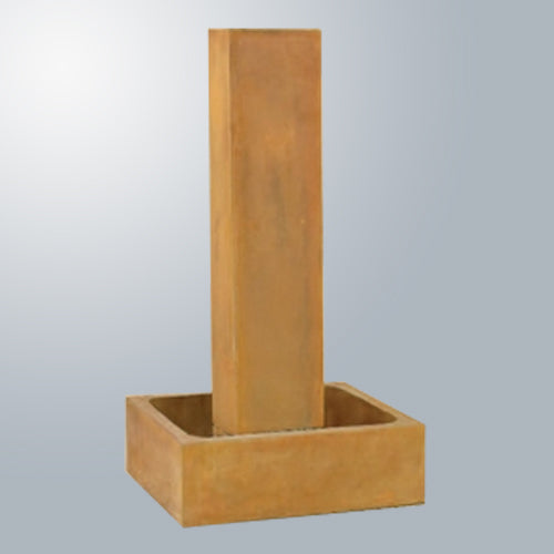 Elegant Tall Smooth Pilar Fountain - Ball-Free Design