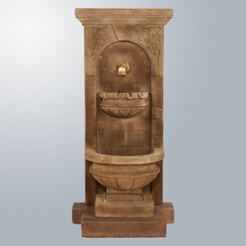Elegant St. Helena Fountain with Step and Charming Bronze Spout
