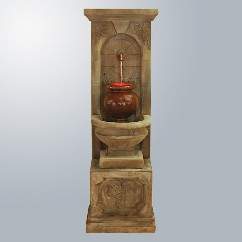 Charming St. Helena Urn Fountain with Rustic Iron Spout
