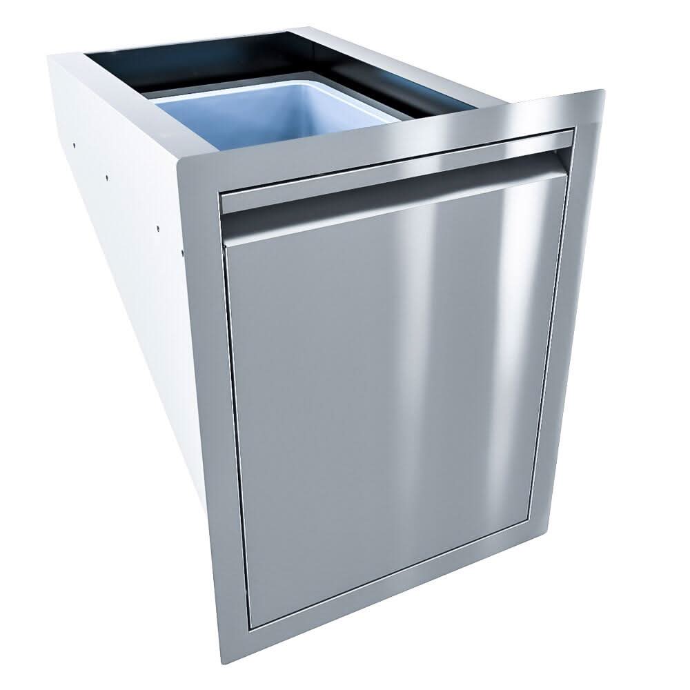 Sunstone 16 Inch Aruba Series Large Trash Drawer with an ABS Trash Bin Included - ARU-16TRD