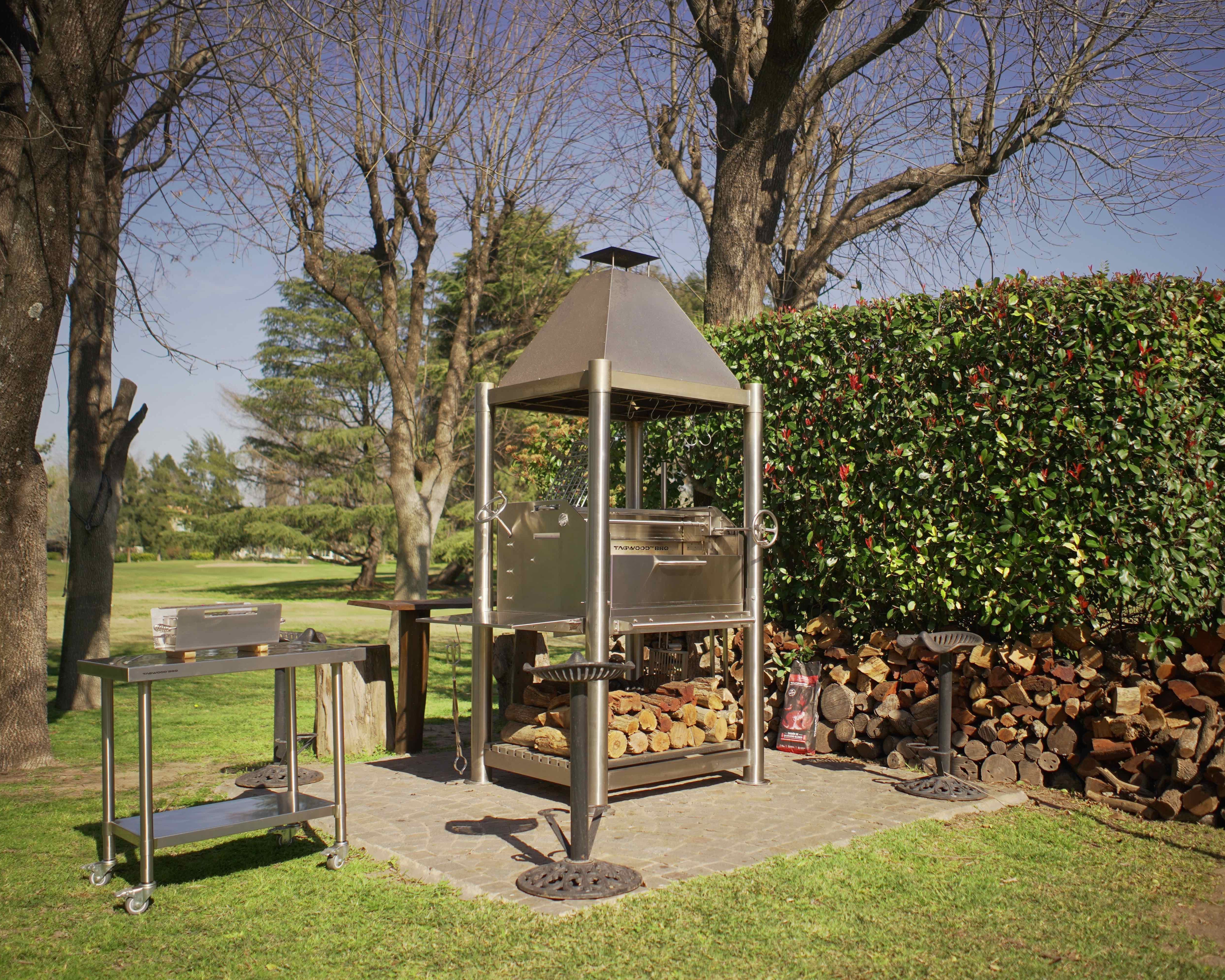 Tagwood BBQ Argentine Santa Maria Wood Fire & Charcoal Gaucho Grill all Stainless Steel | BBQ02SS OPEN FIRE COOKING - PRE-ORDER