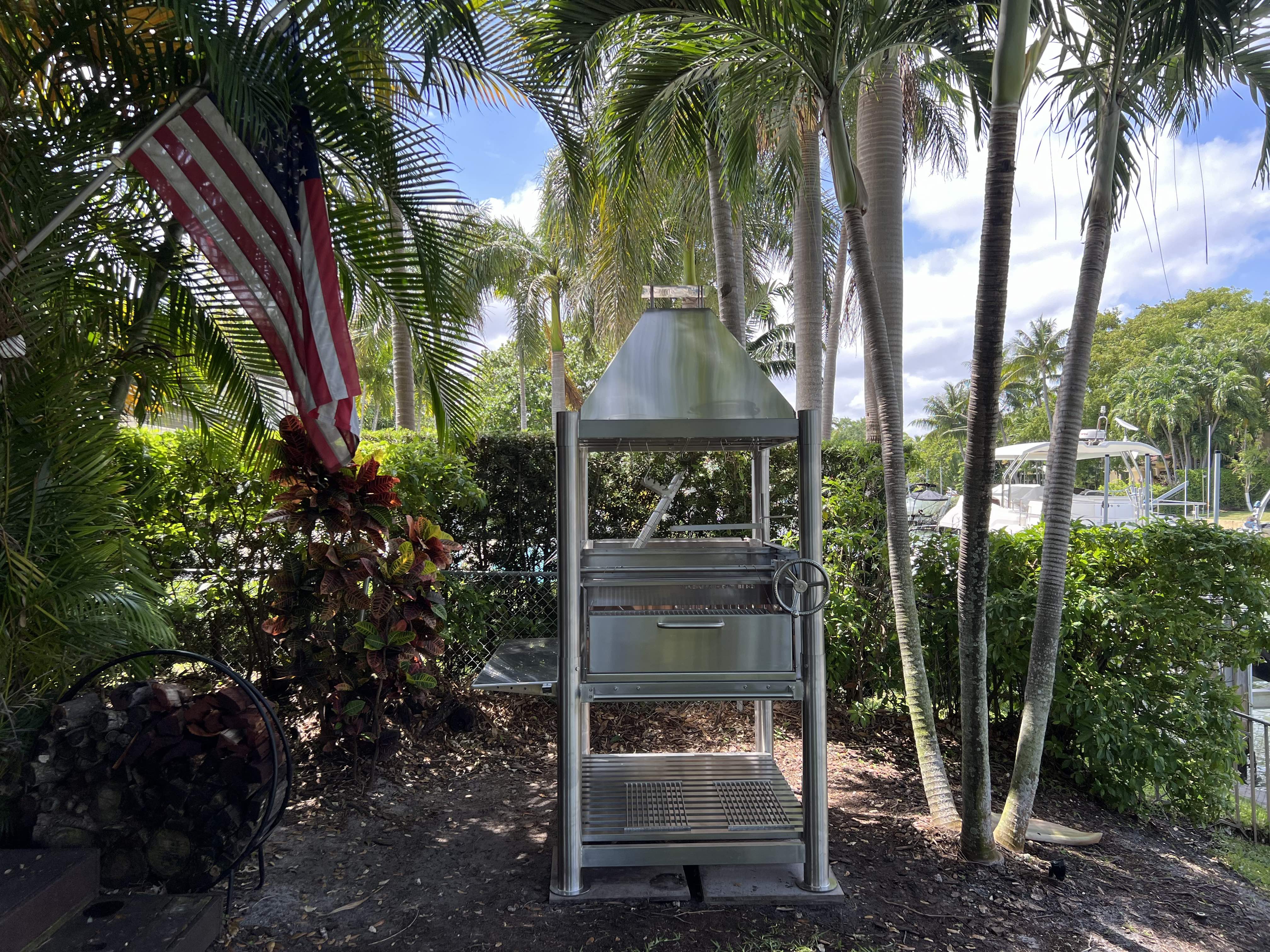 Tagwood BBQ Argentine Santa Maria Wood Fire & Charcoal Gaucho Grill all Stainless Steel | BBQ12SS