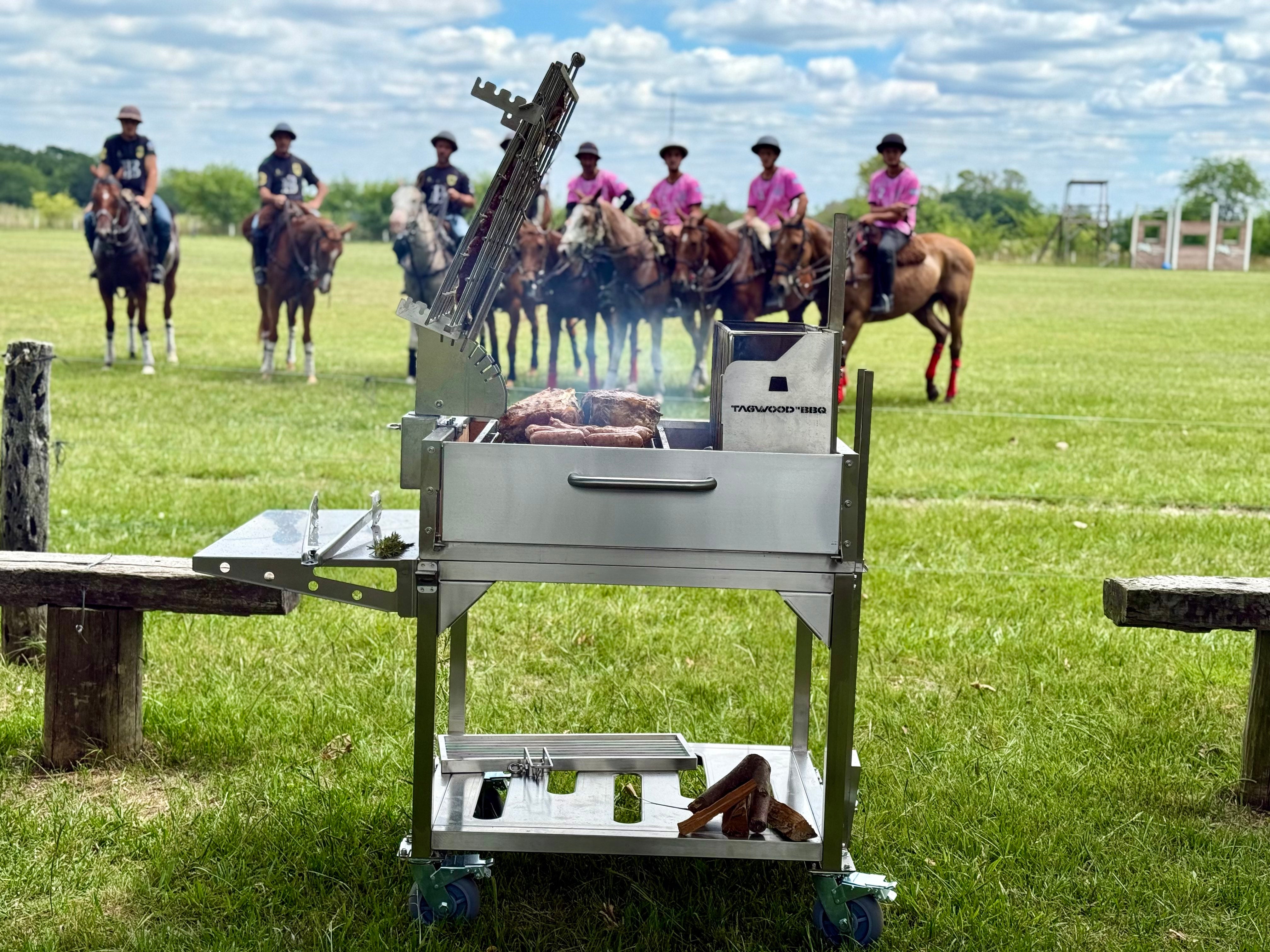 Tagwood BBQ Argentine Clamp Grill with firebox | BBQ33SS --