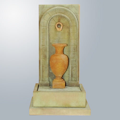 Elegant Tall Etruria Urn Wall Fountain for Outdoor Charm