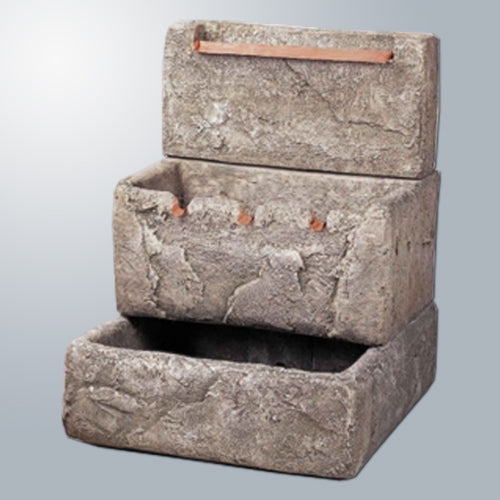 Elegant Three-Tier Cistern with Stunning Copper Overflow Fountain