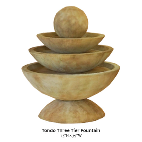Stunning Three-Tier Tondo Fountain for Your Outdoor Oasis
