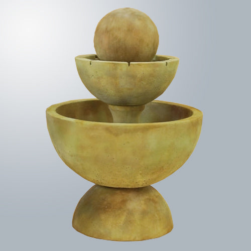 Giannini Garden Elegant Tondo Two-Tier Fountain with Graceful Spillways
