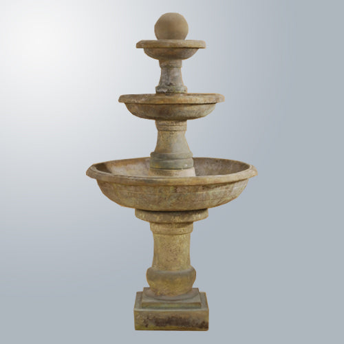 Giannini Garden Elegant Tosca Three-Tier Fountain for Enchanting Outdoor Décor