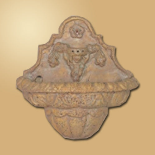 Giannini Garden Elegant Travertine Angel Wall Fountain for Serene Outdoor Spaces