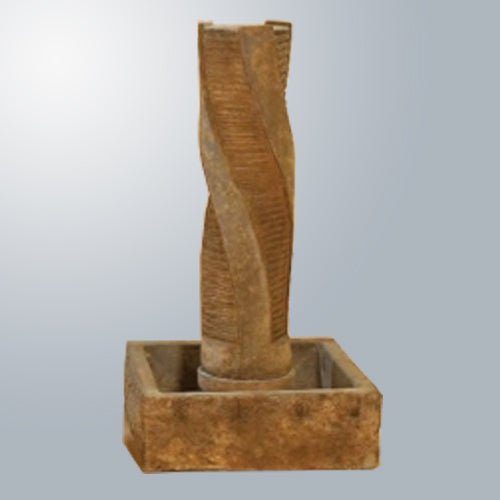 Elegant Twist Texture Fountain - Water Feature without Ball