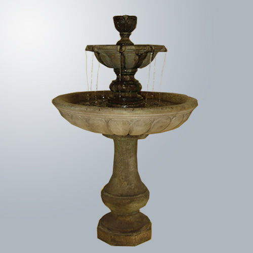 Giannini Garden Elegant Vicentina Two-Tier Water Fountain for Stunning Outdoor Decor