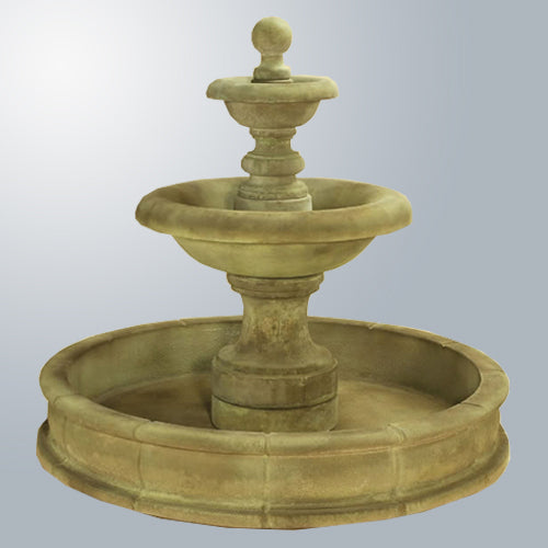 Giannini Garden Charming Short Two-Tier Pond Fountain from Villa Santini