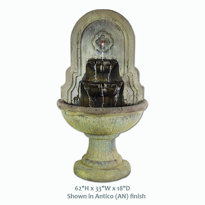 Giannini Garden Elegant Villanueva Wall Fountain for a Stunning Outdoor Oasis