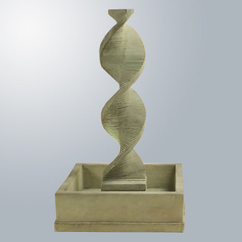 Giannini Garden Elegant Water Spiral with Contemporary Square Bowl