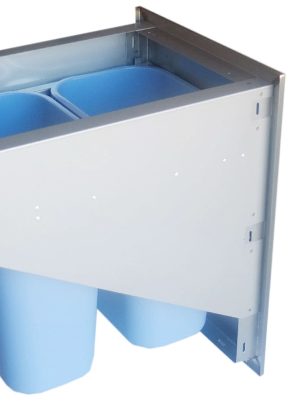 Sunstone 20"x27" Beveled Frame Trash Drawer w/Two Trash Bins - BA-TRD2027