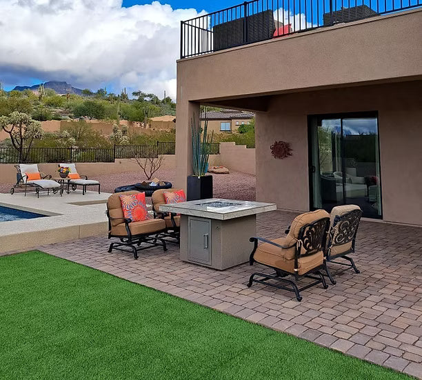 Kokomo Grills Jamaica Fire Table with fire-glass