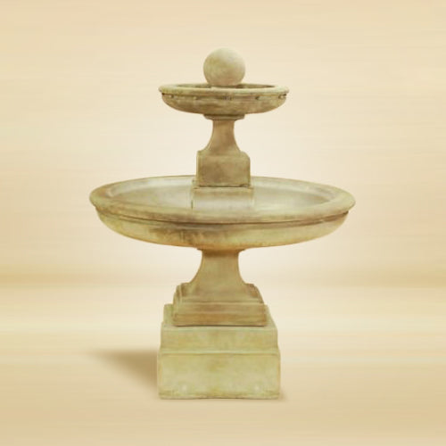 Elegant Hampton Short Two-Tier Water Fountain