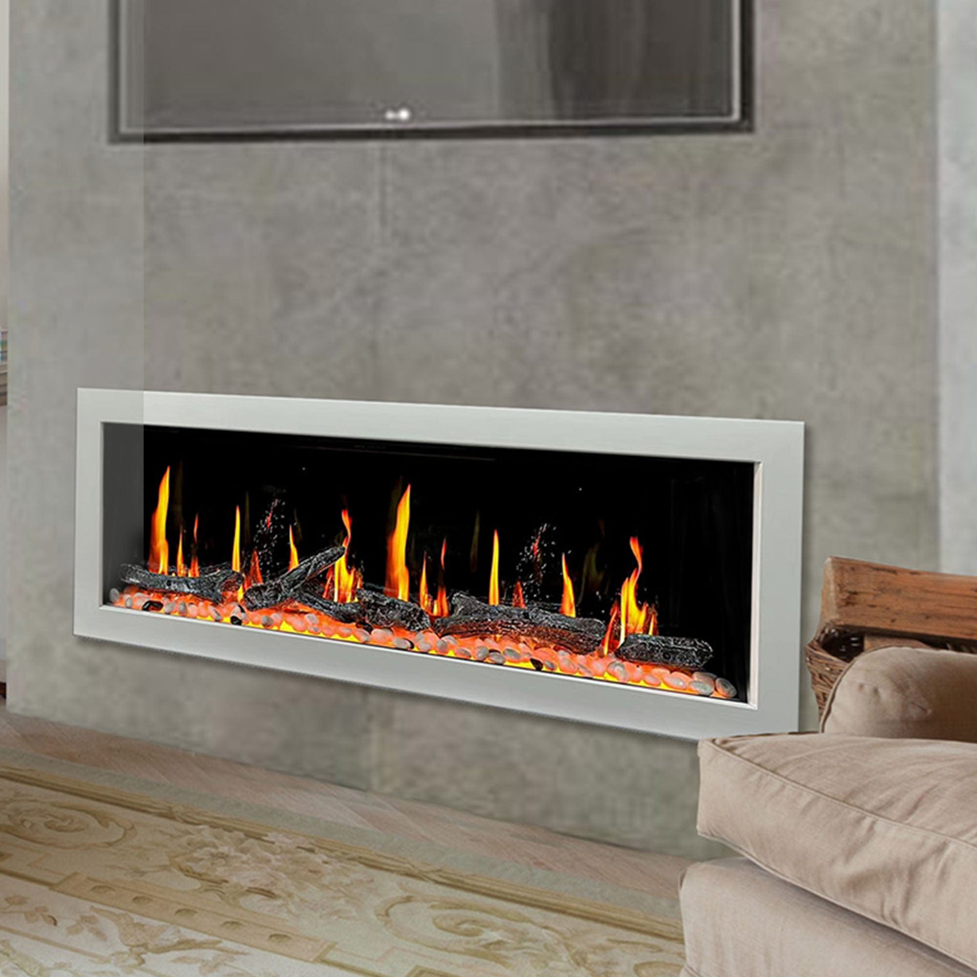 Litedeer Homes Latitude 55-inch Ultra Slim Built-in Electric Fireplace ZEF55V