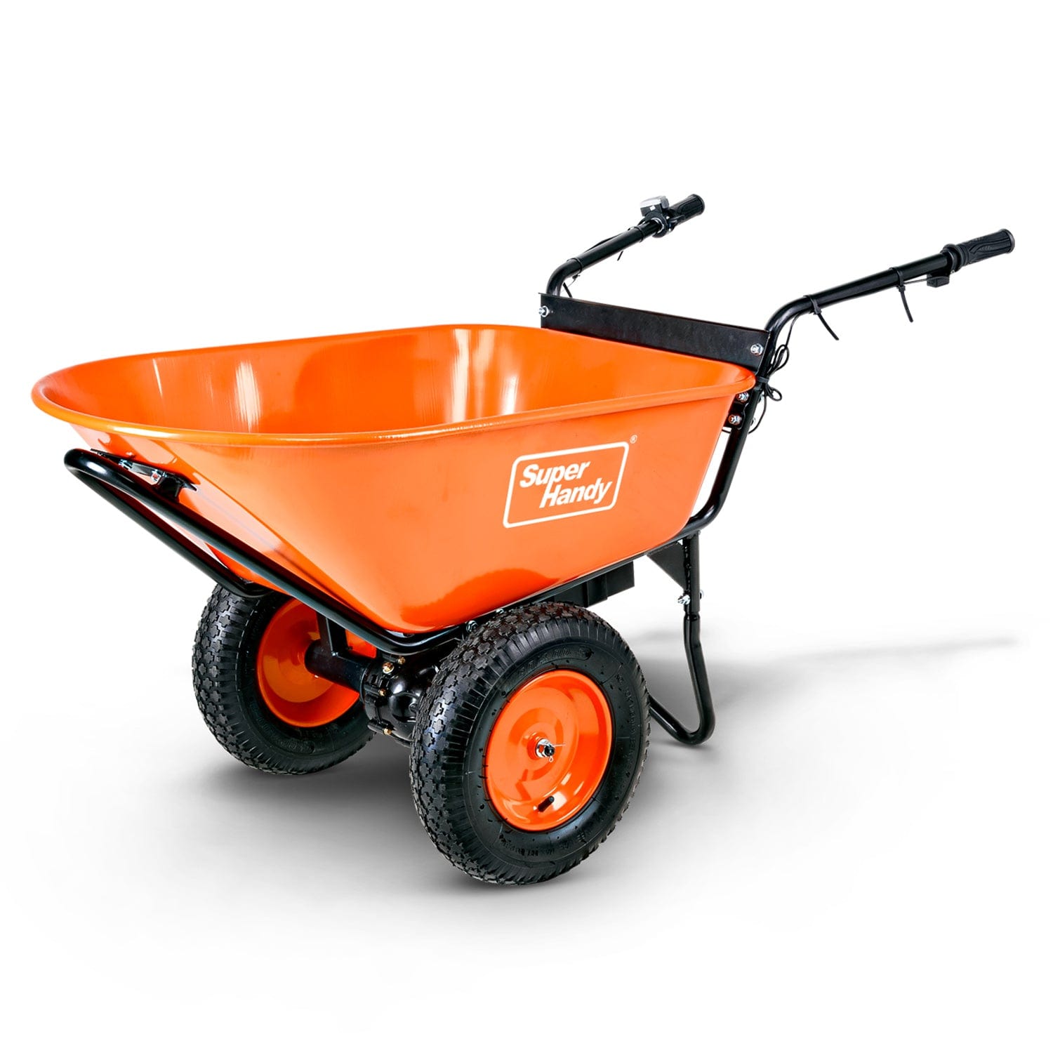 Super Handy Electric Dualie Wheelbarrow - 24V 7Ah AGM Battery, 330Lb Max Weight
