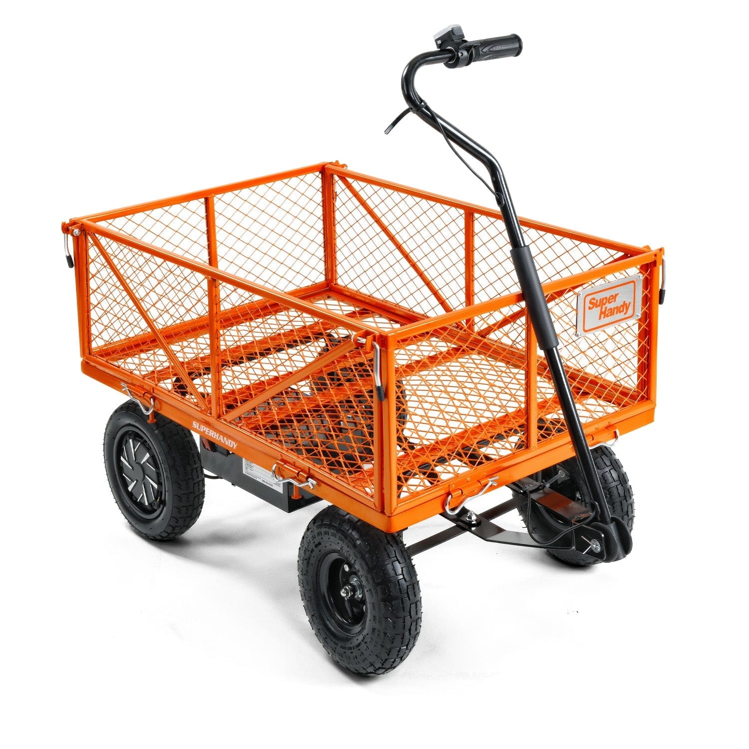 Super Handy Electric Garden Cart Pro - 5.7 Cu Ft, Convertible Flatbed, 440lb Load