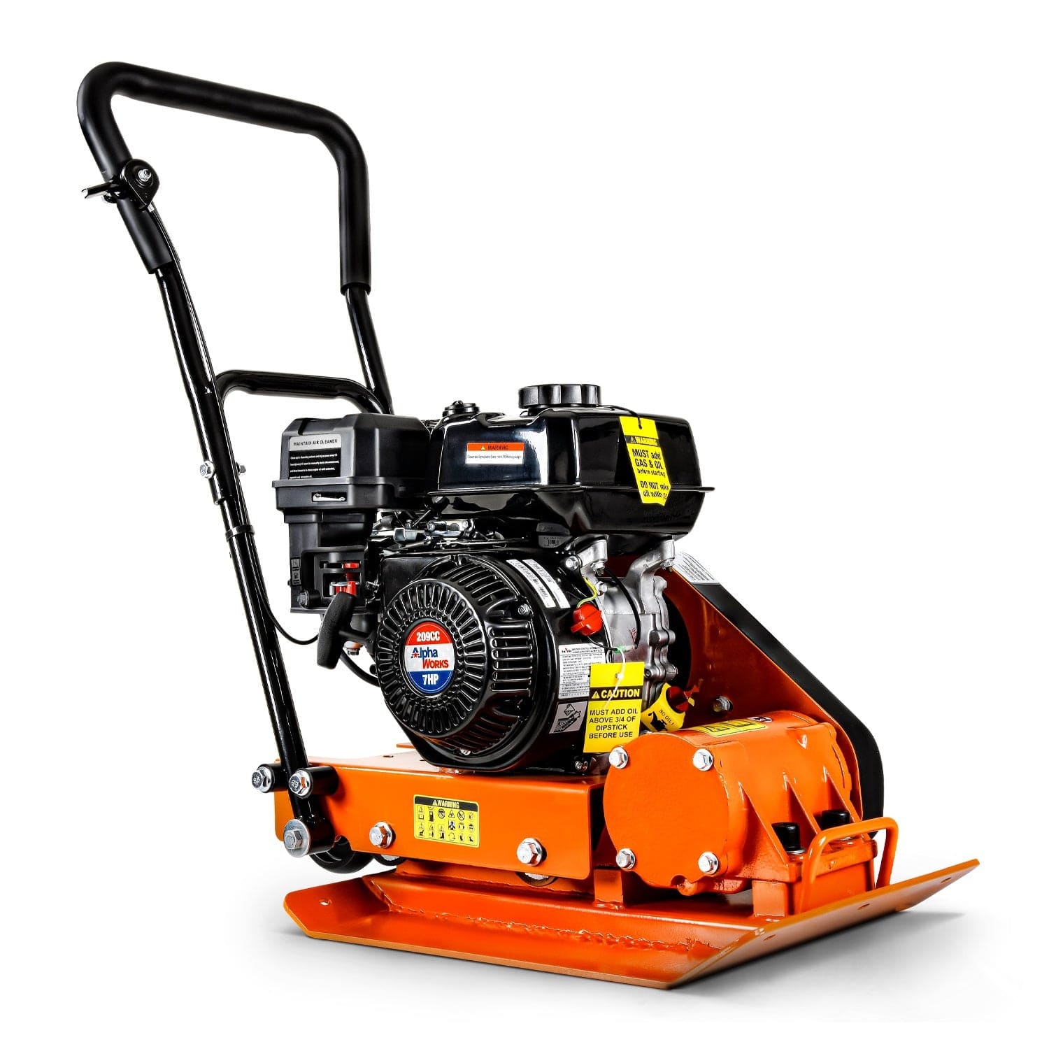 Super Handy Plate Compactor - 7HP 209CC, 12" Max Tamper Depth