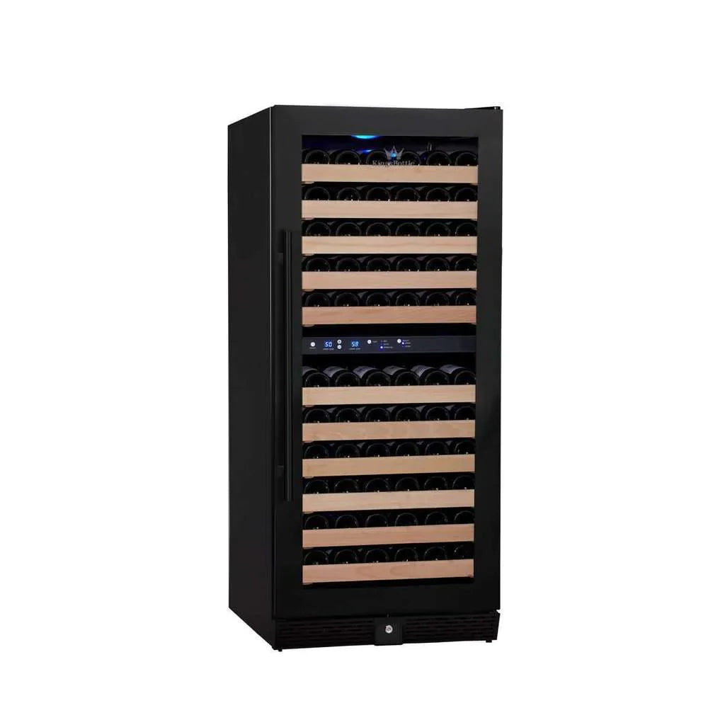 KingsBottle 24" Upright Dual Zone Wine Fridge For Home 100 Bottle - KBU100DX