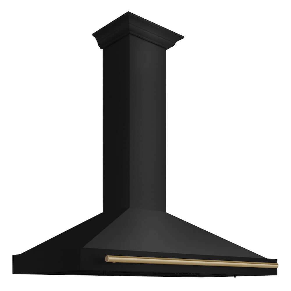 ZLINE Autograph Edition 48 in. Black Stainless Steel Wall Mount Range Hood With Accent Handle (BSKB4Z-48)