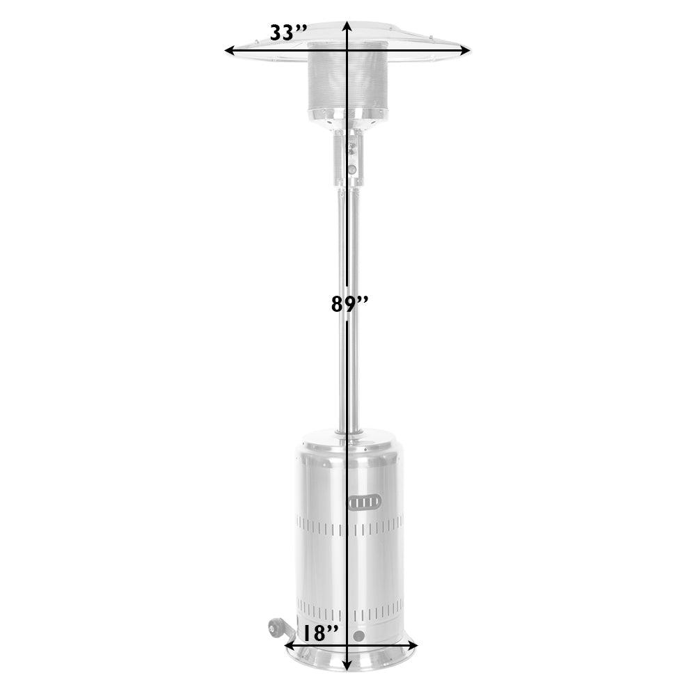 Fire Sense Performance Series LPG Patio Heater in Stainless Steel | 01775