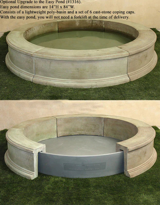 Urbino Grande Elegant Three-Tier Tall Pond Fountain
