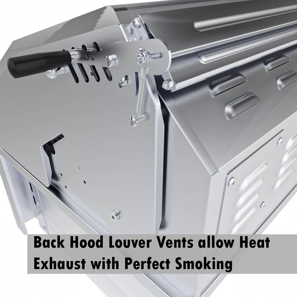 Sunstone Grills Sunstone® Series 30” Gas Burners Hybrid Single Zone Charcoal/Wood Burning w/Infra-Red Burner Grill-SUNCHSZ30IR