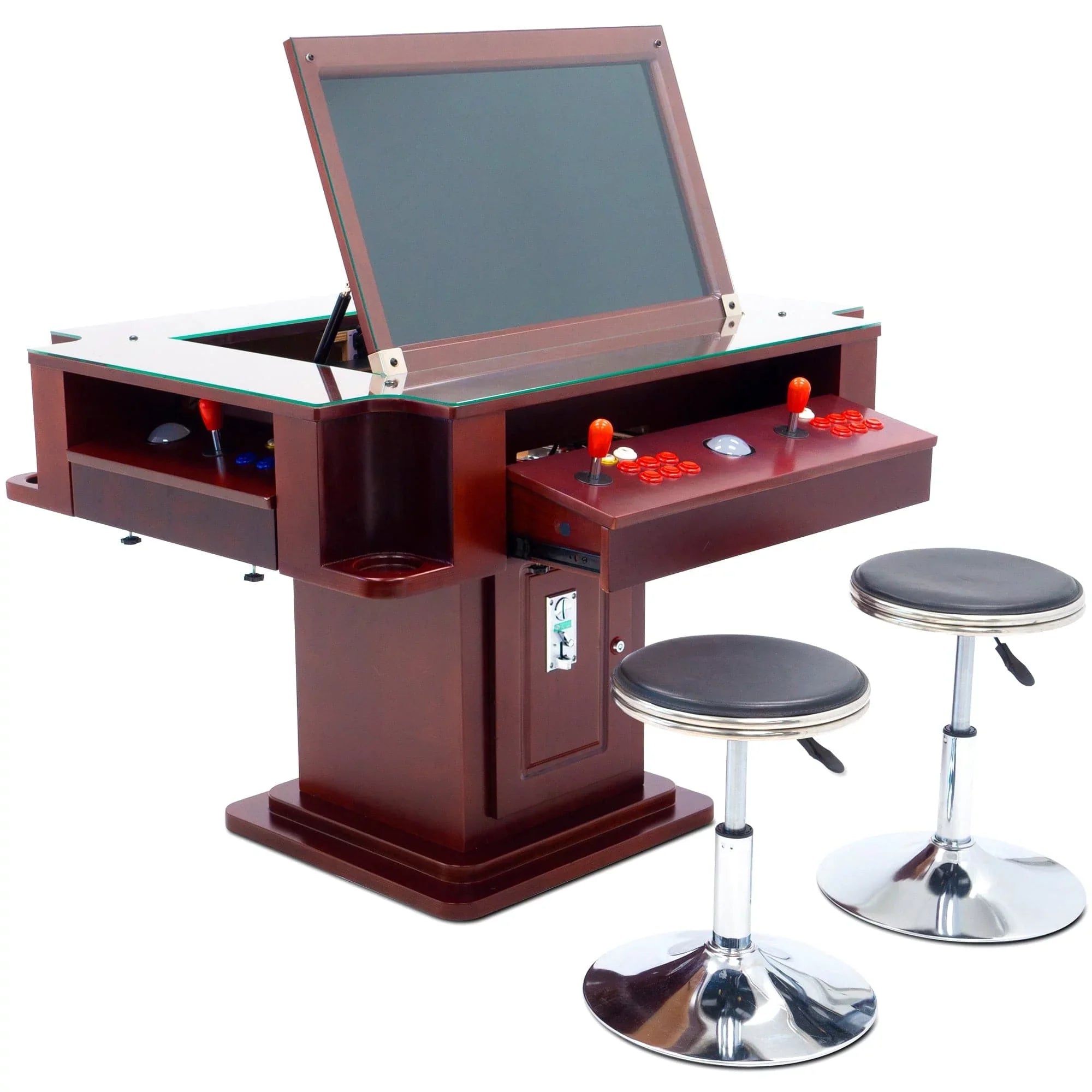 Creative Arcades Elegant Tilt Cherrywood Cocktail Arcade Machine