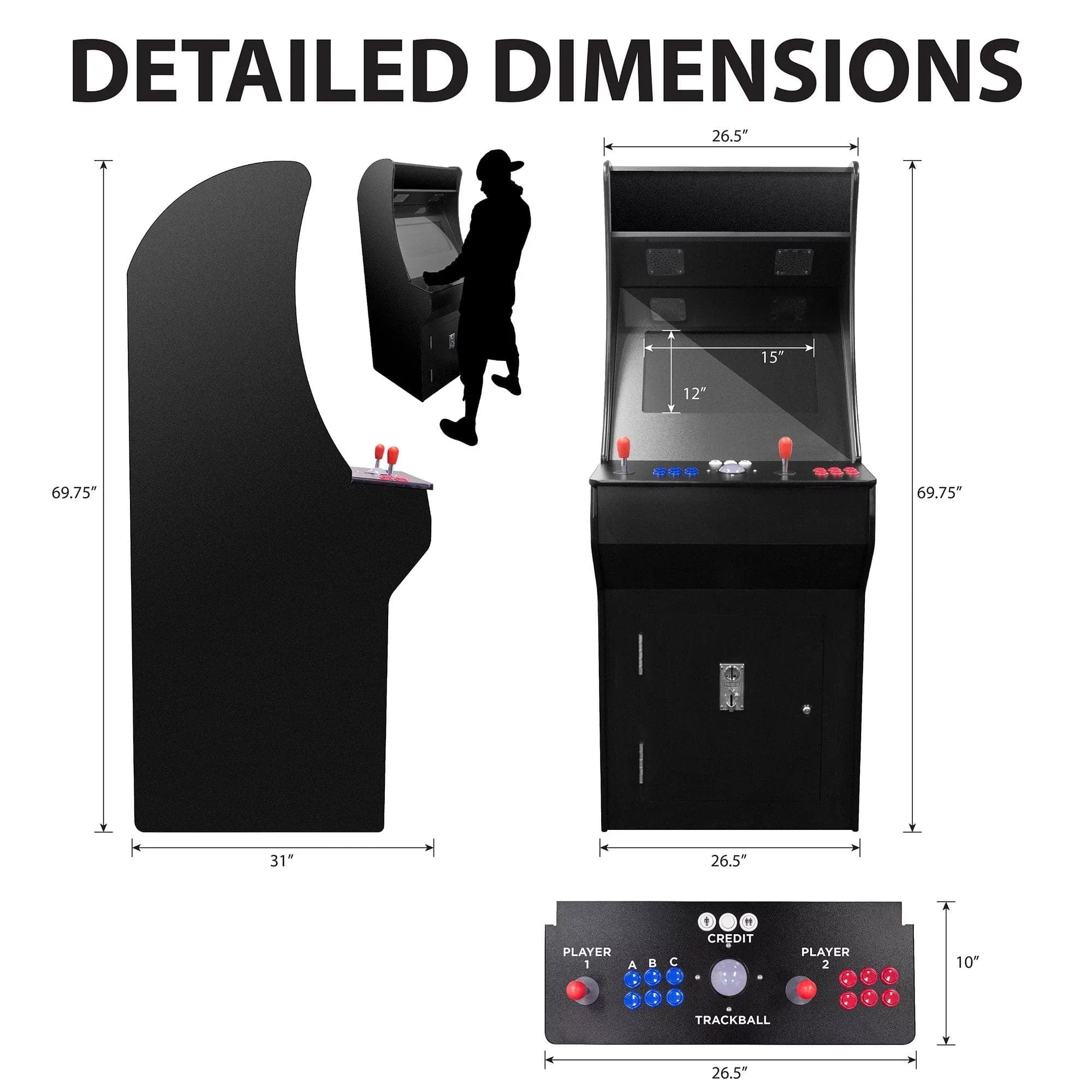 Creative Arcades 2P Classic Arcade Machine