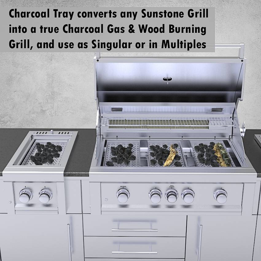 Sunstone Grills Sunstone® 3-in-1 Charcoal Wood Burning & Smoking Tray-SUNCP-CHTRAY