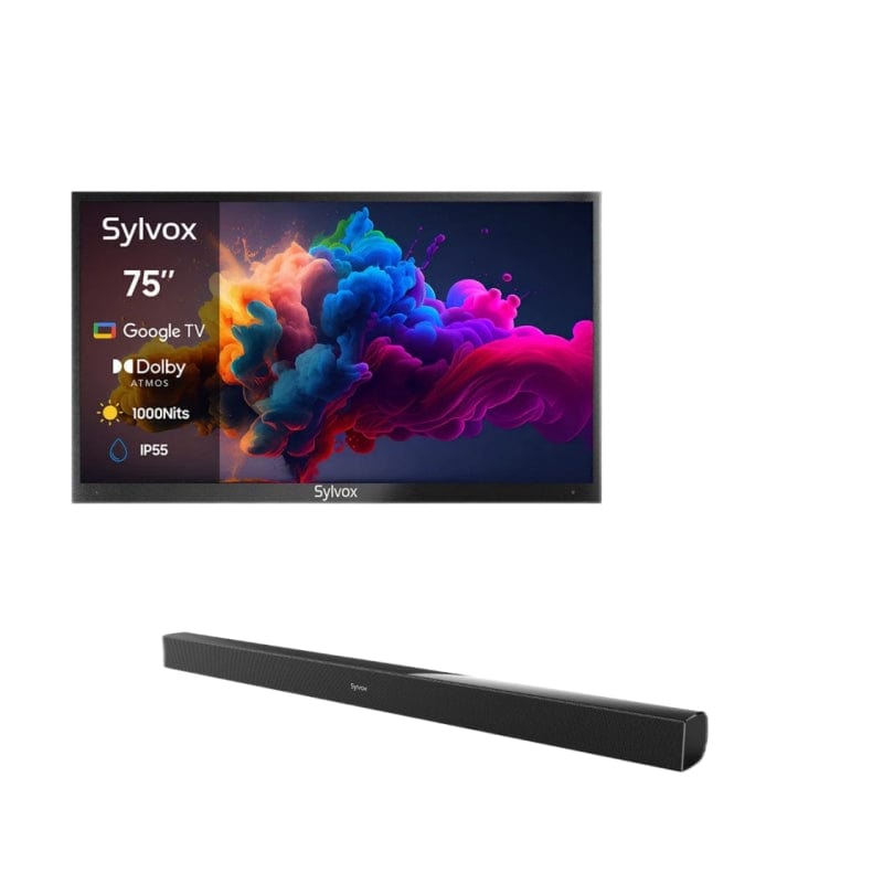SYLVOX 75" Advanced QLED Google Outdoor TV -2024 Deck Pro QLED 2.0