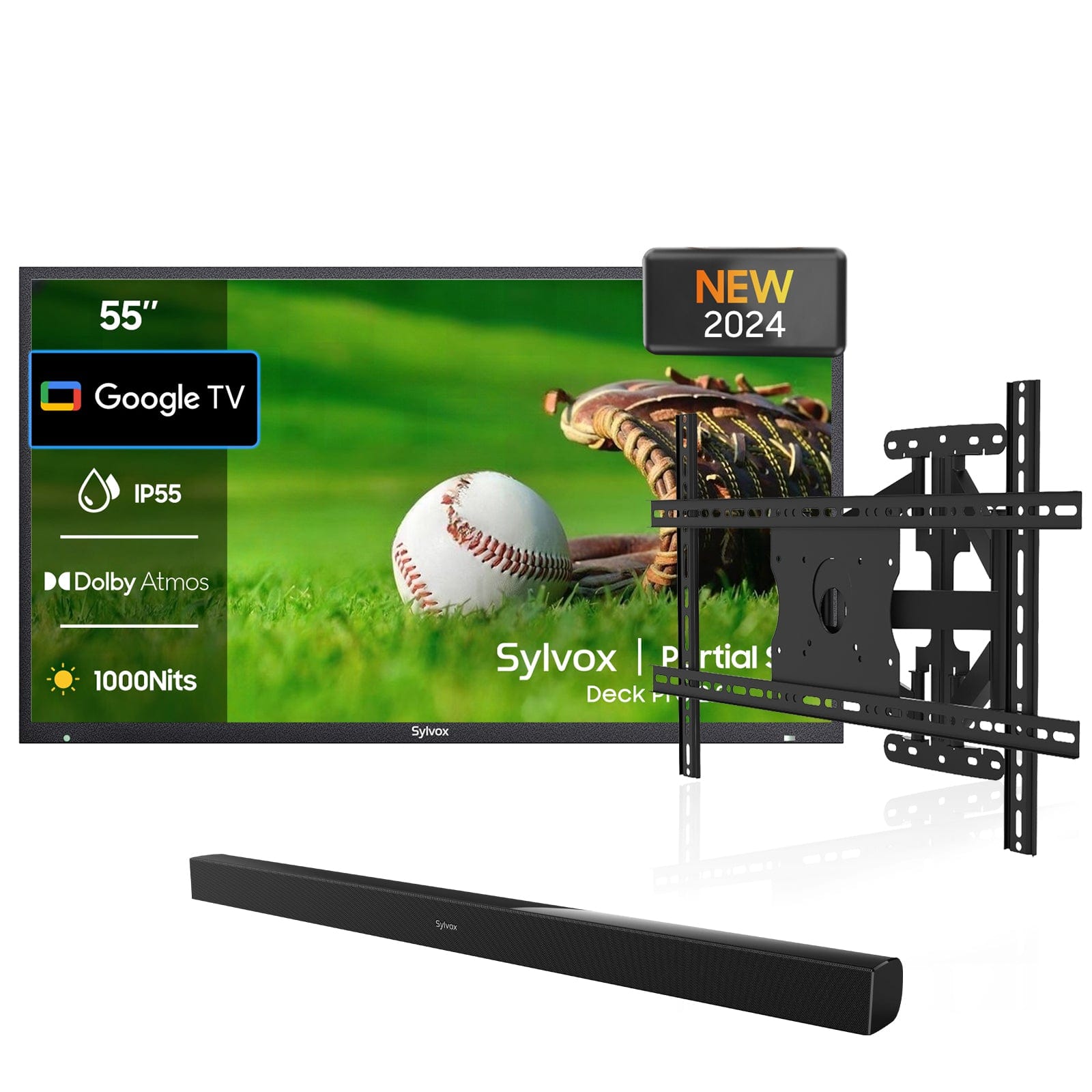 SYLVOX 55" Outdoor TV(Google TV) - 2024 Deck Pro 2.0