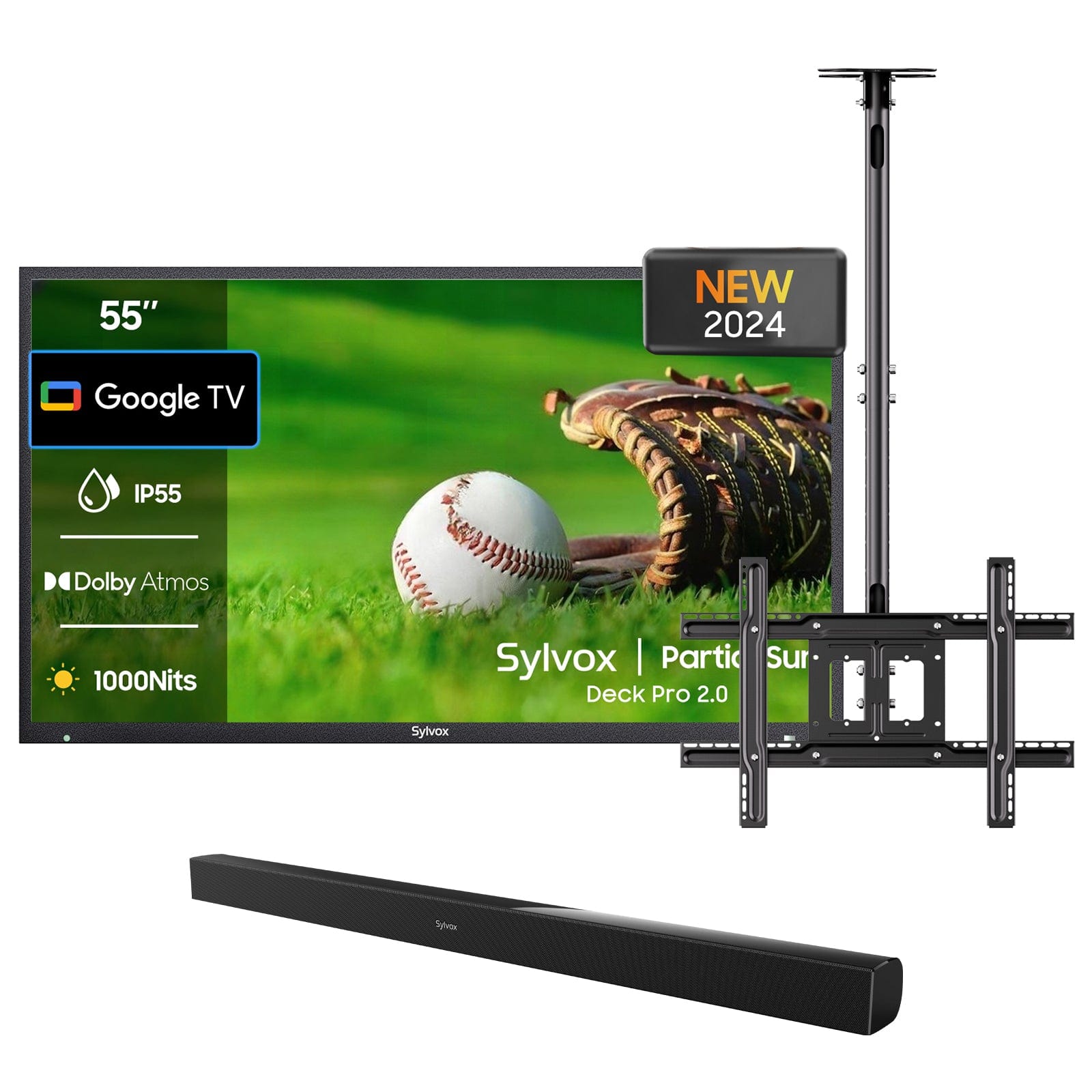 SYLVOX 55" Outdoor TV(Google TV) - 2024 Deck Pro 2.0
