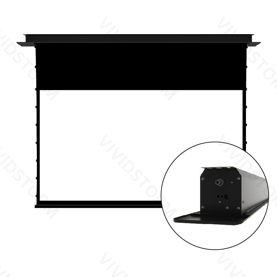VIVIDSTORM PHANTOM Recessed In-Ceiling Motorized Tension White Cinema Projector screen